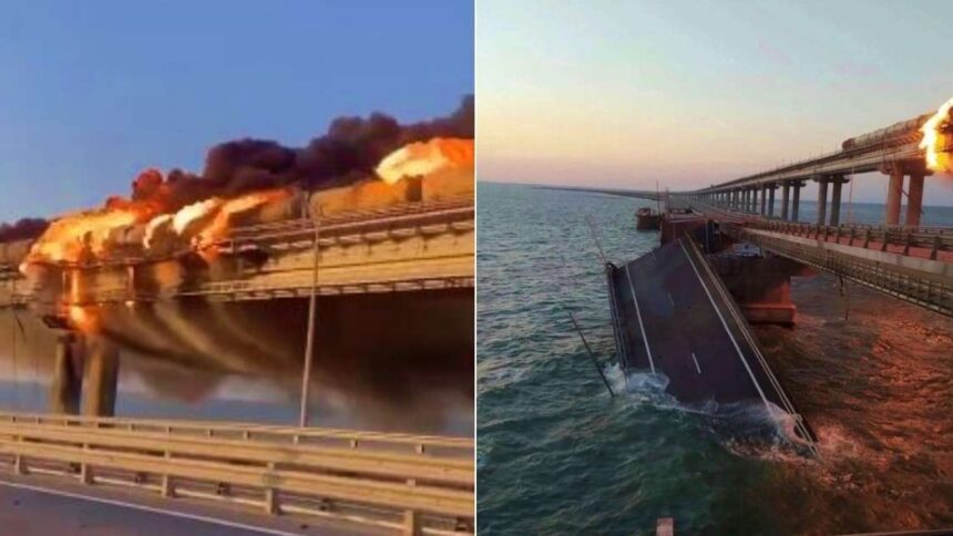 Lo que se sabe de la fuerte explosión que afectó al puente que comunica a Rusia con Crimea +VIDEO