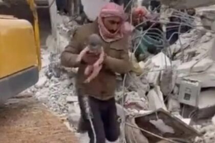 Así está Afraa, la bebé que nació bajo los escombros del potente sismo que sacudió a Siria hace seis meses