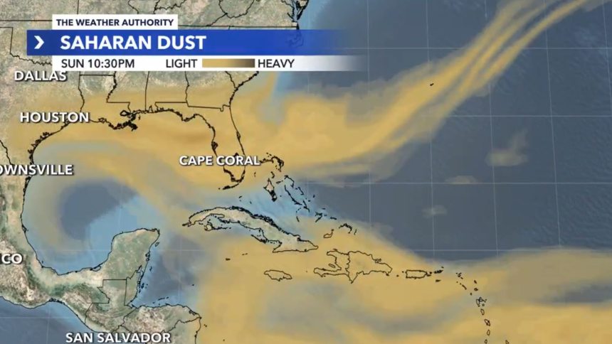 Significativa oleada de polvo del Sahara llegará a Florida la próxima semana