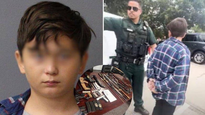 En un impactante suceso ocurrido en Florida (EEUU) un niño, de 11 años, fue detenido por la policía tras descubrirse que poseía un arsenal de armas y una lista con los nombres de las personas que planeaba asesinar.  