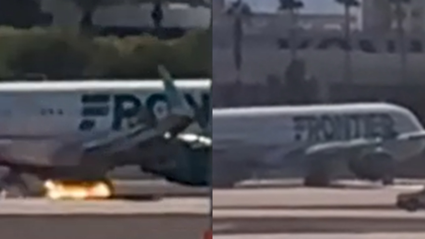 El pasado sábado, 5 de octubre, un vuelo de Frontier Airlines aterrizó de manera dramática en el Aeropuerto Internacional Harry Reid en Las Vegas (EEUU), en lo que las autoridades describieron como un "aterrizaje brusco". 